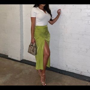 Zara green skirt
